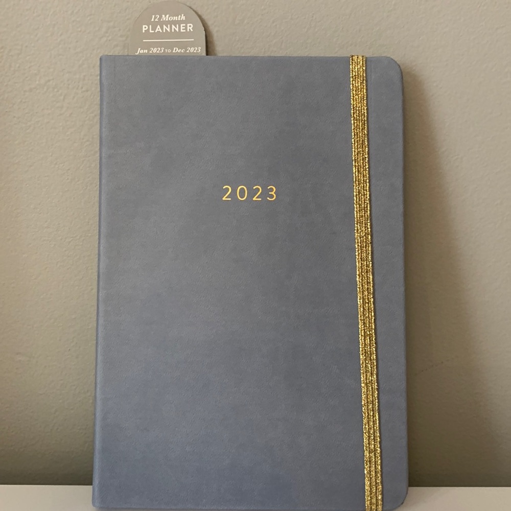 Planner 2023 Blue Agenda Notebook NWT! Jan - December 2023 week monthly book